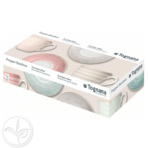 Set 6 tazas 200ml con plato Pepper B en caja regalo