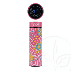 Botella termo sensor temperatura y filtro rosa 500ml